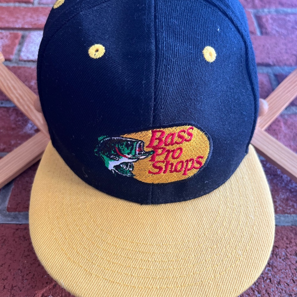 Bass Pro Shops Black and Yellow Cap